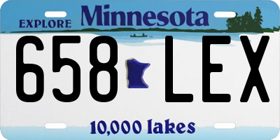 MN license plate 658LEX