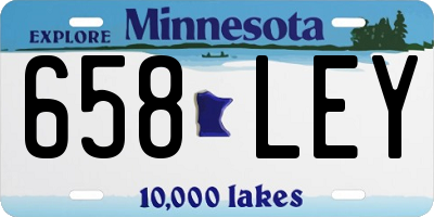 MN license plate 658LEY