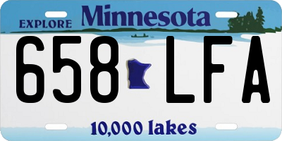 MN license plate 658LFA