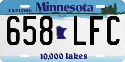 MN license plate 658LFC