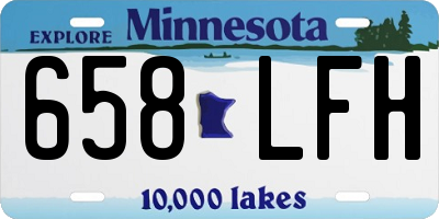 MN license plate 658LFH