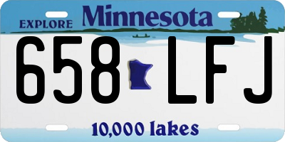 MN license plate 658LFJ
