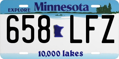 MN license plate 658LFZ