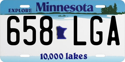 MN license plate 658LGA