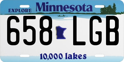 MN license plate 658LGB