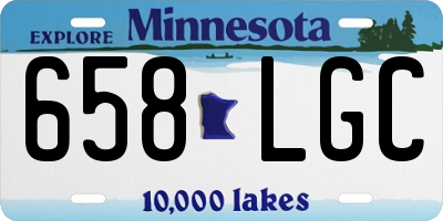 MN license plate 658LGC