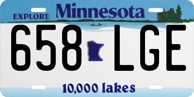 MN license plate 658LGE