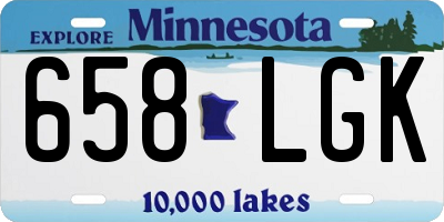 MN license plate 658LGK