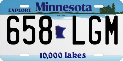 MN license plate 658LGM