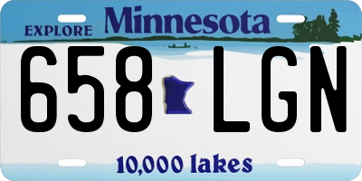 MN license plate 658LGN