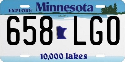 MN license plate 658LGO