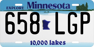 MN license plate 658LGP