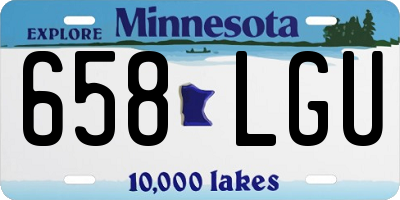 MN license plate 658LGU