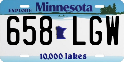 MN license plate 658LGW