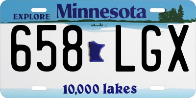 MN license plate 658LGX