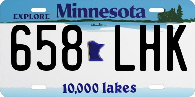 MN license plate 658LHK