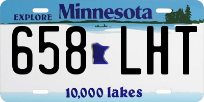 MN license plate 658LHT