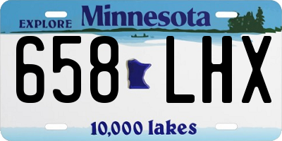 MN license plate 658LHX