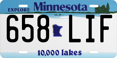 MN license plate 658LIF