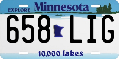 MN license plate 658LIG