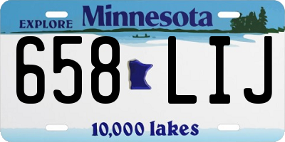 MN license plate 658LIJ