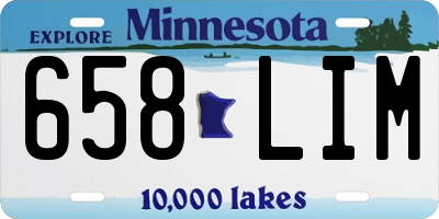 MN license plate 658LIM