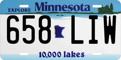 MN license plate 658LIW