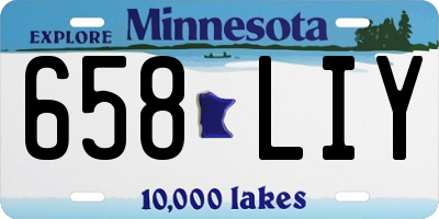 MN license plate 658LIY