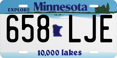 MN license plate 658LJE