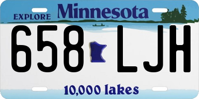 MN license plate 658LJH
