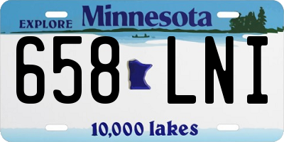 MN license plate 658LNI