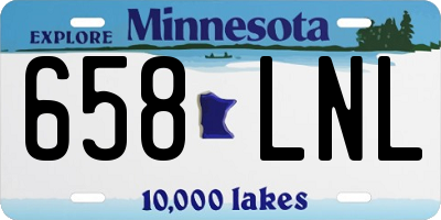 MN license plate 658LNL