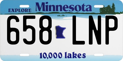 MN license plate 658LNP