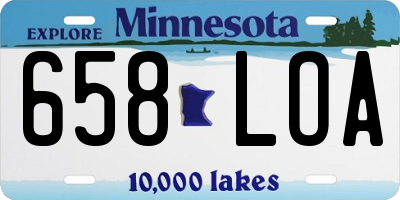 MN license plate 658LOA