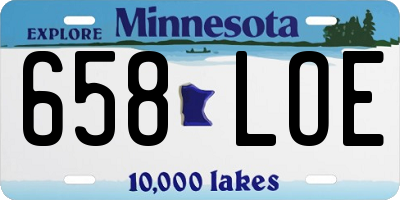 MN license plate 658LOE