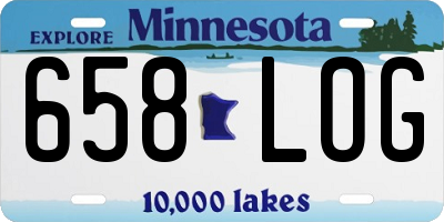 MN license plate 658LOG