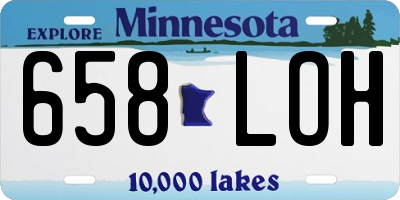 MN license plate 658LOH