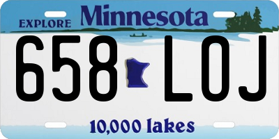 MN license plate 658LOJ