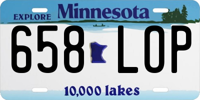 MN license plate 658LOP