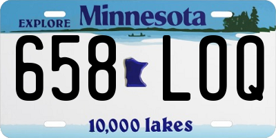 MN license plate 658LOQ