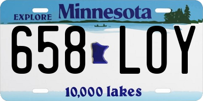 MN license plate 658LOY