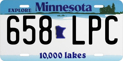 MN license plate 658LPC