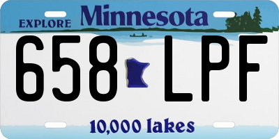 MN license plate 658LPF