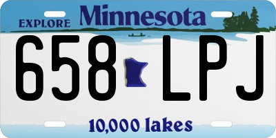 MN license plate 658LPJ