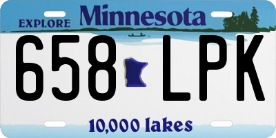 MN license plate 658LPK