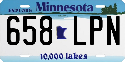 MN license plate 658LPN