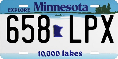MN license plate 658LPX