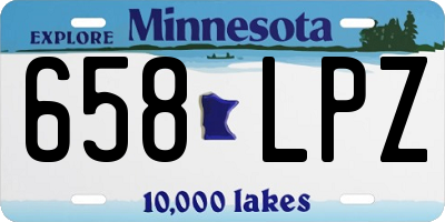 MN license plate 658LPZ
