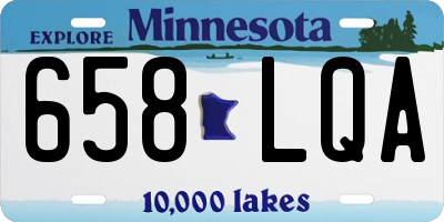 MN license plate 658LQA