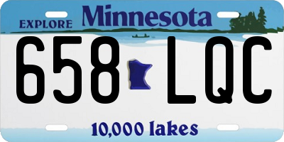 MN license plate 658LQC